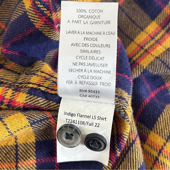 TOAD&CO.  Men’s Plaid button down shirt long sleeve size L - Picture 8 of 9